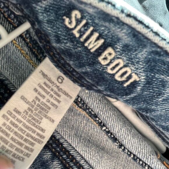 American-eagle Women's Blue Jeans Slim Fit Bootcut Size 6 - Picture 7 of 7
